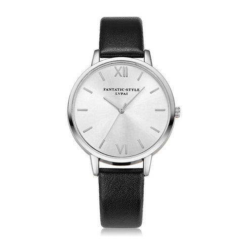 Luxury Brand Silver Women Fashion Dress Quartz Watch Clock Wristwatches Bracelet Watch Leather High Quality Ladies Quartz Watch - watchwomen