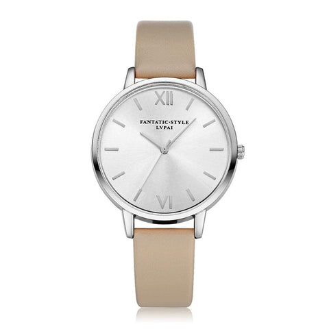 Luxury Brand Silver Women Fashion Dress Quartz Watch Clock Wristwatches Bracelet Watch Leather High Quality Ladies Quartz Watch - watchwomen