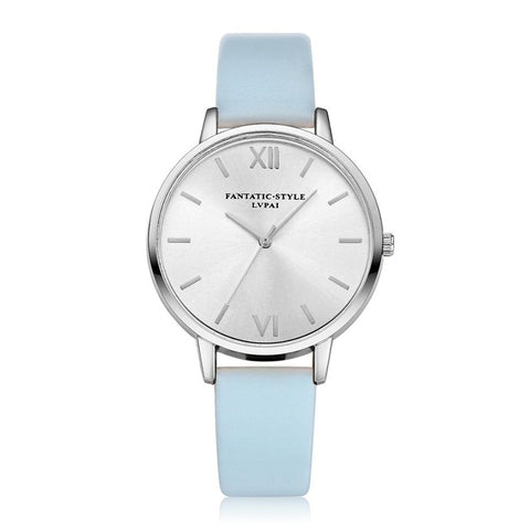 Luxury Brand Silver Women Fashion Dress Quartz Watch Clock Wristwatches Bracelet Watch Leather High Quality Ladies Quartz Watch - watchwomen