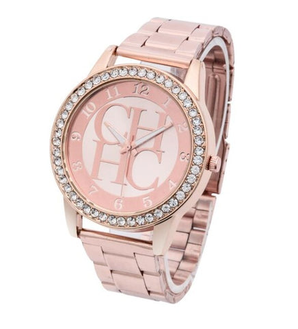2017 new fashion brand geneva women watches luxury crystal stainless steel ladies casual quartz watch reloje mujer clock hot - watchwomen