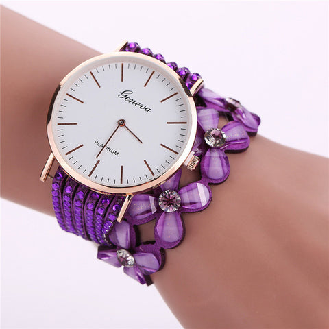Fashion Leisure Watches Women Casual Elegant Quartz Bracelet ladies Watch Crystal Diamond Wrist Watch Gift Reloj Mujer - watchwomen