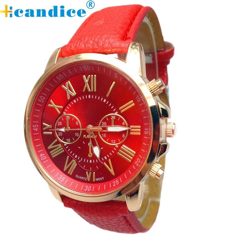 Splendid watches women Stylish Numerals Faux Leather Analog Quartz Wrist Watch relojes mujer 2017 relogios feminino - watchwomen