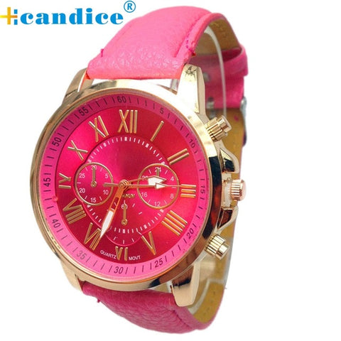 Splendid watches women Stylish Numerals Faux Leather Analog Quartz Wrist Watch relojes mujer 2017 relogios feminino - watchwomen