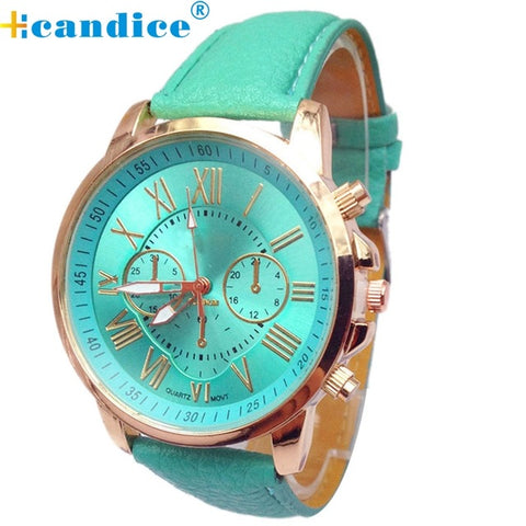 Splendid watches women Stylish Numerals Faux Leather Analog Quartz Wrist Watch relojes mujer 2017 relogios feminino - watchwomen