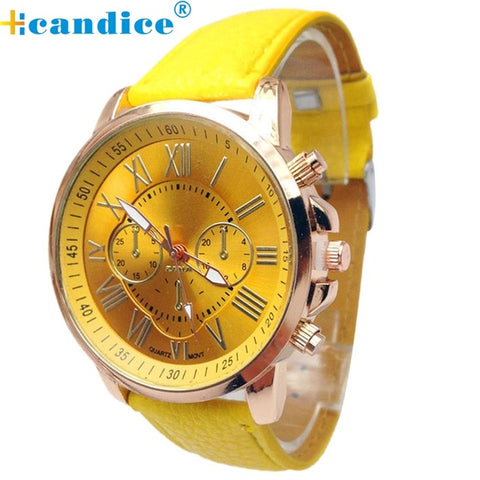Splendid watches women Stylish Numerals Faux Leather Analog Quartz Wrist Watch relojes mujer 2017 relogios feminino - watchwomen