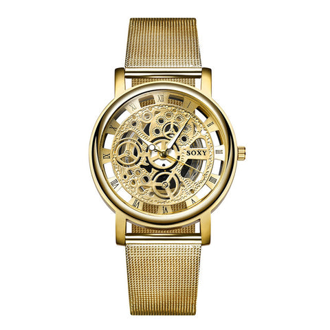 2017 Brand SOXY Wrist Watch Simple Style Mesh Belt Women Quartz Watches Fashion Hollow Designer Ladies Watch relogio feminino - watchwomen