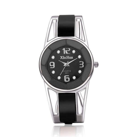 2017 Hot Sell Xinhua Bracelet Watch Women Blue Luxury Brand Stainless Steel Dial Quartz Wristwatches Ladies Fashion Watches - watchwomen