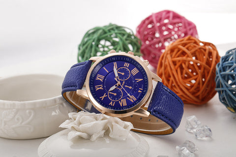 Fabulous hot sale analog quartz faux leather beautiful Roman numeral watch women relogio wrist watches relojes mujer 2017 - watchwomen