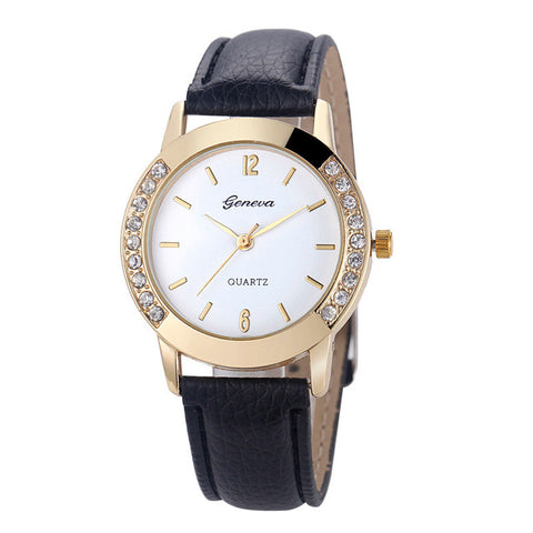 watch 2017 Hot Sale Fashion Geneva Fashion Women Diamond Analog Leather Quartz Wrist Watch Watches high quality cheap 20d00 P*21 - watchwomen