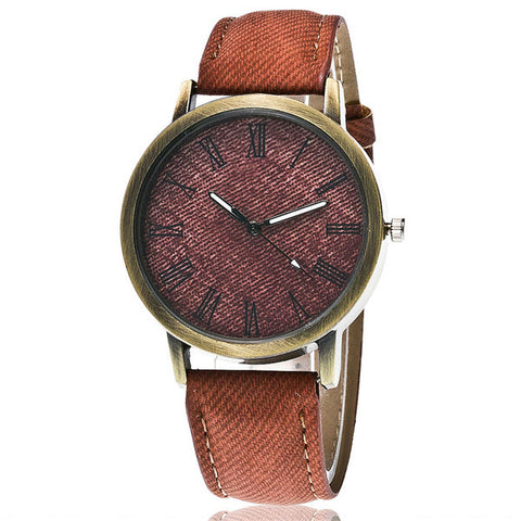 2017 New Fashion Jeans Casual Women Wristwatch Leather Strap Bracelet Watches Relogio Feminino 1507 - watchwomen