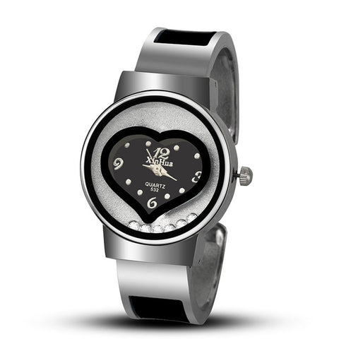 2017 New Hot Sell XINHUA Bracelet Watch Women Blue Luxury Brand Stainless Steel Dial Quartz Wristwatches Ladies Fashion Watches - watchwomen