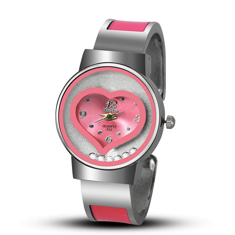 2017 New Hot Sell XINHUA Bracelet Watch Women Blue Luxury Brand Stainless Steel Dial Quartz Wristwatches Ladies Fashion Watches - watchwomen