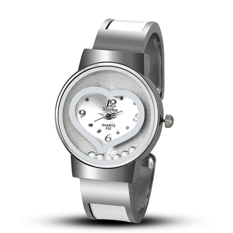2017 New Hot Sell XINHUA Bracelet Watch Women Blue Luxury Brand Stainless Steel Dial Quartz Wristwatches Ladies Fashion Watches - watchwomen