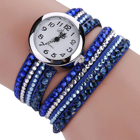 Women Luxury Rhinestone Bracelet Quartz Watch Fashion Ladies Chic Minimalist Leather Wristwatch Relogio Feminino Montre Femme - watchwomen