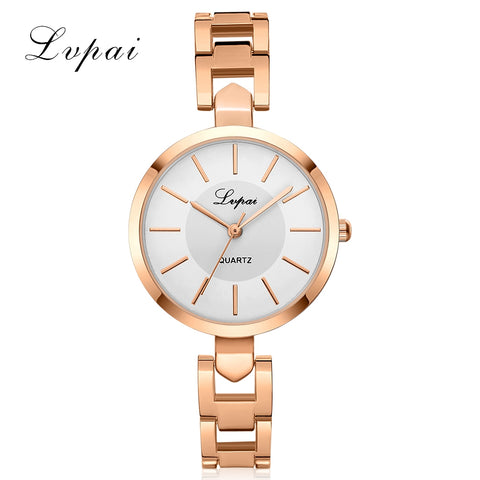 Women Luxury Bracelet Watch LVPAI Fashion Brand Rose Gold Quartz WristWatches Ladies Dress Sport Watch Clock Dropshiping LP106 - watchwomen