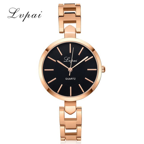 Women Luxury Bracelet Watch LVPAI Fashion Brand Rose Gold Quartz WristWatches Ladies Dress Sport Watch Clock Dropshiping LP106 - watchwomen