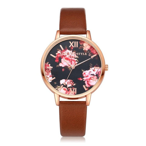 High Quality Fashion Leather Strap Rose Gold Women Watch Casual Love Heart Quartz Wrist Watch Women Dress Ladies Luxury Watches - watchwomen