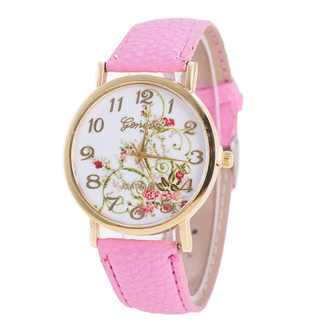 Watches Women Fashion Flowers bracelet Watches Sport Analog Quartz Wrist Watch top brand luxury relojes mujer montres wholesale - watchwomen