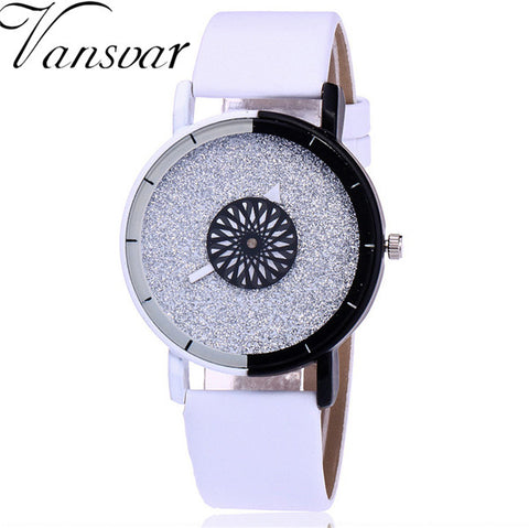 Vansvar Brand Fashion Women Wristwatch Luxury Casual Candy Leather Quartz Watch Relogio Feminino Gift Clock Drop Shipping - watchwomen