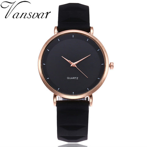 Vansvar Fashion Jelly Silicone Women Watches Luxury Brand Casual Ladies Quartz Clock Wristwatches Clock Montre Femme - watchwomen