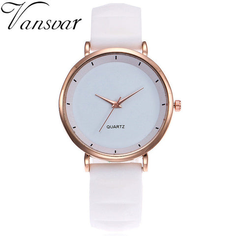 Vansvar Fashion Jelly Silicone Women Watches Luxury Brand Casual Ladies Quartz Clock Wristwatches Clock Montre Femme - watchwomen