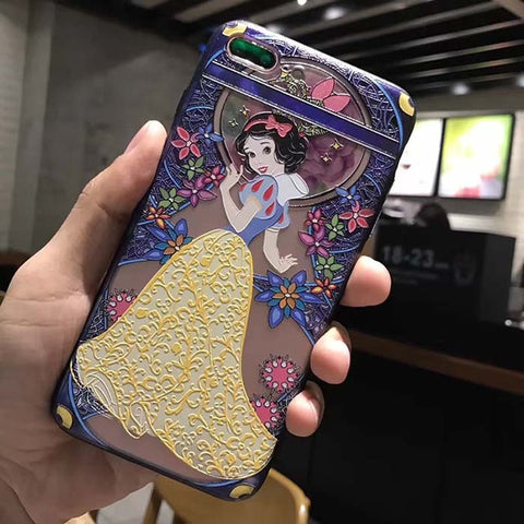 Kerzzil Case For iPhone 7 6 6S Plus Cartoon Matte 3D Relief Cute Mermaid Phone Hard PC Cover Back For iPhone X 6 6S 8 Plus Capa - watchwomen
