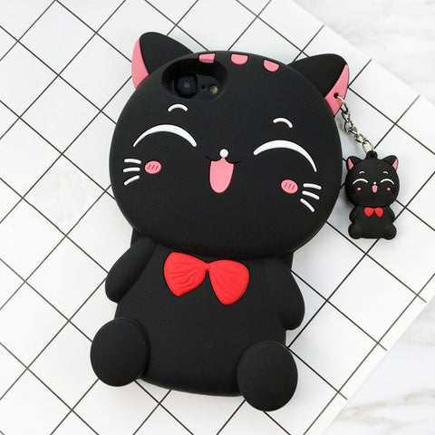 3D Cartoon Soft Silicone Phone Case for iPhone 5 5S 6 6S 7 Plus Cover Mickey Judy Rabbit Smile Cat Tiger Stitch Unicorn Animal - watchwomen