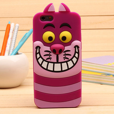 3D Cartoon Soft Silicone Phone Case for iPhone 5 5S 6 6S 7 Plus Cover Mickey Judy Rabbit Smile Cat Tiger Stitch Unicorn Animal - watchwomen