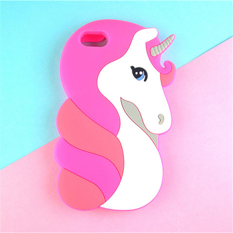 3D Cartoon Soft Silicone Phone Case for iPhone 5 5S 6 6S 7 Plus Cover Mickey Judy Rabbit Smile Cat Tiger Stitch Unicorn Animal - watchwomen