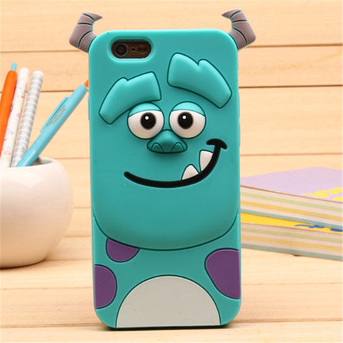 3D Cartoon Soft Silicone Phone Case for iPhone 5 5S 6 6S 7 Plus Cover Mickey Judy Rabbit Smile Cat Tiger Stitch Unicorn Animal - watchwomen