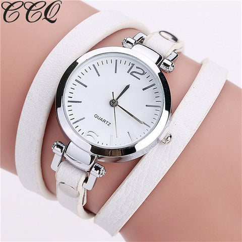 CCQ Brand New Fashion Luxury Leather Bracelet Watch Ladies Quartz Watch Casual Women Wristwatches Relogio Feminino Hot Selling - watchwomen