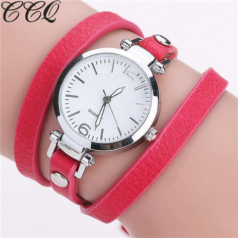 CCQ Brand New Fashion Luxury Leather Bracelet Watch Ladies Quartz Watch Casual Women Wristwatches Relogio Feminino Hot Selling - watchwomen