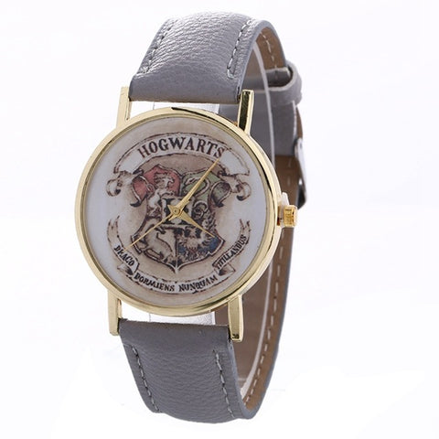 2017 New Hogwarts School Design Magic School Watch,Magic Pattern Badges Leather Watch Unisex Watch relogio masculino - watchwomen