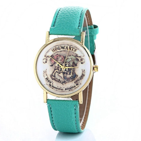 2017 New Hogwarts School Design Magic School Watch,Magic Pattern Badges Leather Watch Unisex Watch relogio masculino - watchwomen