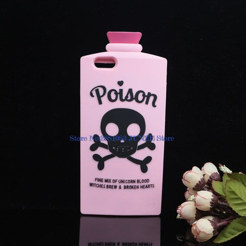 3D Cute Milk Box Chill Pills Soft Cover For iPhone X SE 5C 5S 6 6S 7 8 Plus 5.5" Cover Cartoon Apeach Ryan Flower Phone Cases - watchwomen