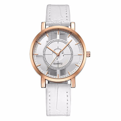 Fashion Women Watch Luxury Unique Stylish Double Hollow Lady Watches Elegant Casual Quartz Wristwatch Gift Girls Clock Black - watchwomen