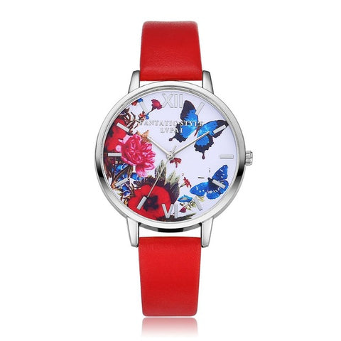 New Silver Butterfly Women Watches 2016 Brand Luxury Rose Gold Round Fashion Popular Wristwatch Female Quartz Watch Women Watch - watchwomen