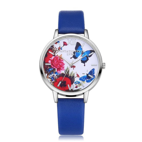 New Silver Butterfly Women Watches 2016 Brand Luxury Rose Gold Round Fashion Popular Wristwatch Female Quartz Watch Women Watch - watchwomen