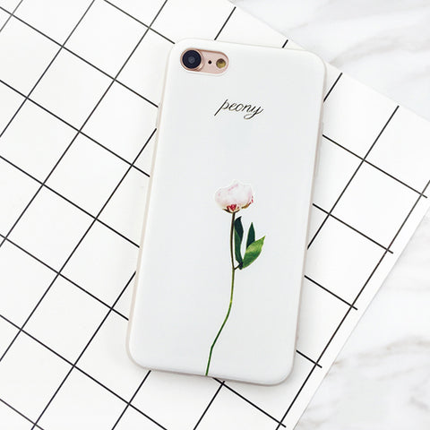 Fashion Floral Painted 3D Leaves Phone Cases for iPhone 5 5S SE 6 6S 6Plus 7 Plus Soft TPU Flower Back Case Cover Coque Capa - watchwomen