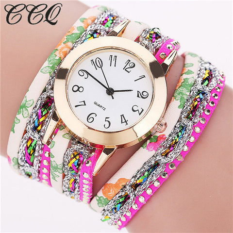 CCQ Fashion Women Wrist Watches Watched Luxury Women Multicolor Bracelet Watch Quartz Watch Relogio Feminino Drop Shipping C50 - watchwomen