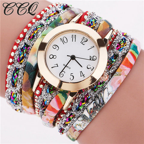 CCQ Fashion Women Wrist Watches Watched Luxury Women Multicolor Bracelet Watch Quartz Watch Relogio Feminino Drop Shipping C50 - watchwomen