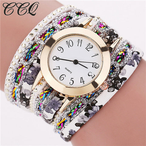 CCQ Fashion Women Wrist Watches Watched Luxury Women Multicolor Bracelet Watch Quartz Watch Relogio Feminino Drop Shipping C50 - watchwomen