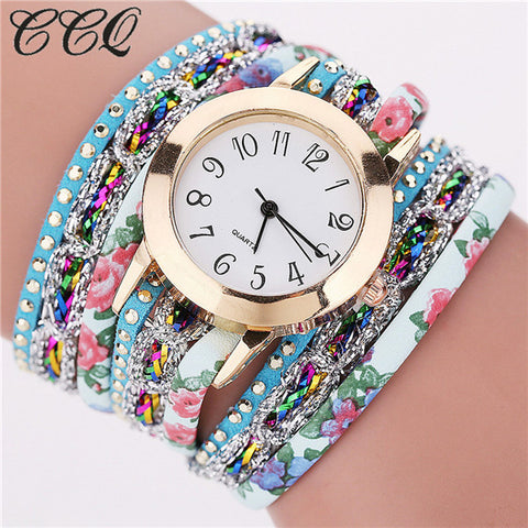 CCQ Fashion Women Wrist Watches Watched Luxury Women Multicolor Bracelet Watch Quartz Watch Relogio Feminino Drop Shipping C50 - watchwomen