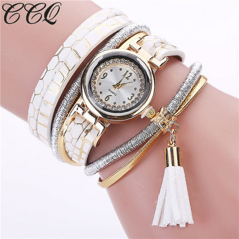 CCQ Brand Fashion Women Bracelet Watch Casual Luxury Multilayer Leather Bracelet Watch Watched Gift Relogio Feminino Gift 2101 - watchwomen