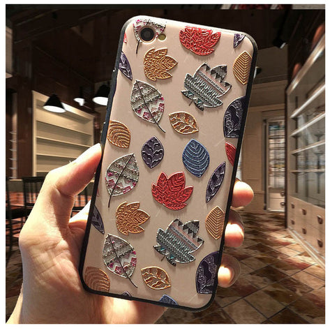 5XIAOHUO New 3D Stereo Relief Phone Case For Apple iphone 6 case Fashion Pattern For iphone 6 6S 7 Plus case - watchwomen