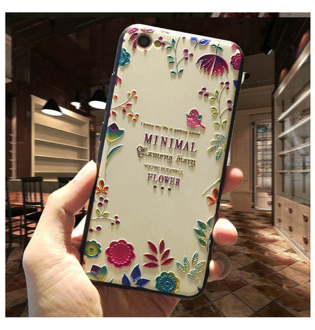 5XIAOHUO New 3D Stereo Relief Phone Case For Apple iphone 6 case Fashion Pattern For iphone 6 6S 7 Plus case - watchwomen