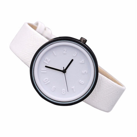 Fashion Simple Style Women Watches Canvas PU Leather Number Quartz Wrist Watch relogio feminino orologi donna 2017 New - watchwomen