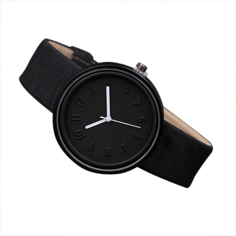 Fashion Simple Style Women Watches Canvas PU Leather Number Quartz Wrist Watch relogio feminino orologi donna 2017 New - watchwomen