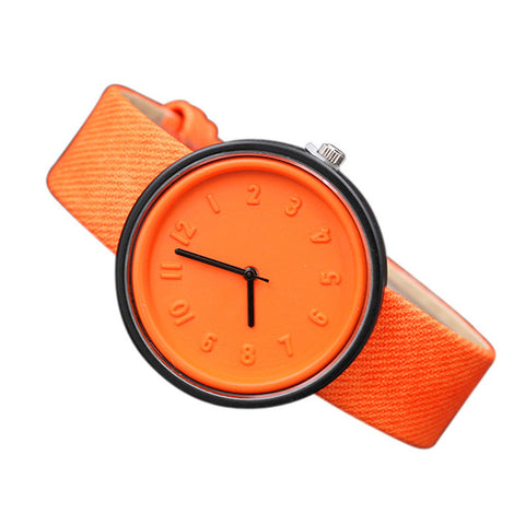 Fashion Simple Style Women Watches Canvas PU Leather Number Quartz Wrist Watch relogio feminino orologi donna 2017 New - watchwomen
