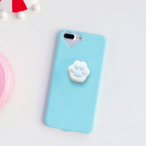 Personalized 3D Stress Relief Cell Phone Cover For iPhone 6s Cases Antistress Heart Hole Squishy Toys Case For iPhone 6 7 8 Plus - watchwomen